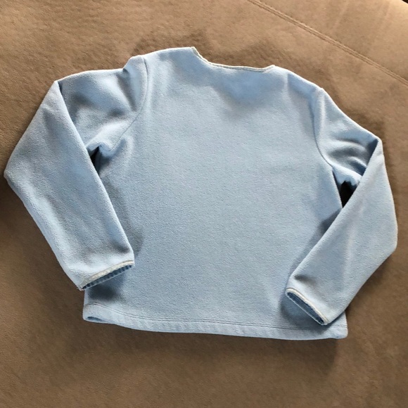 Old Navy Fleece Girls Size 10 Light Blue V Neck - Picture 2 of 5